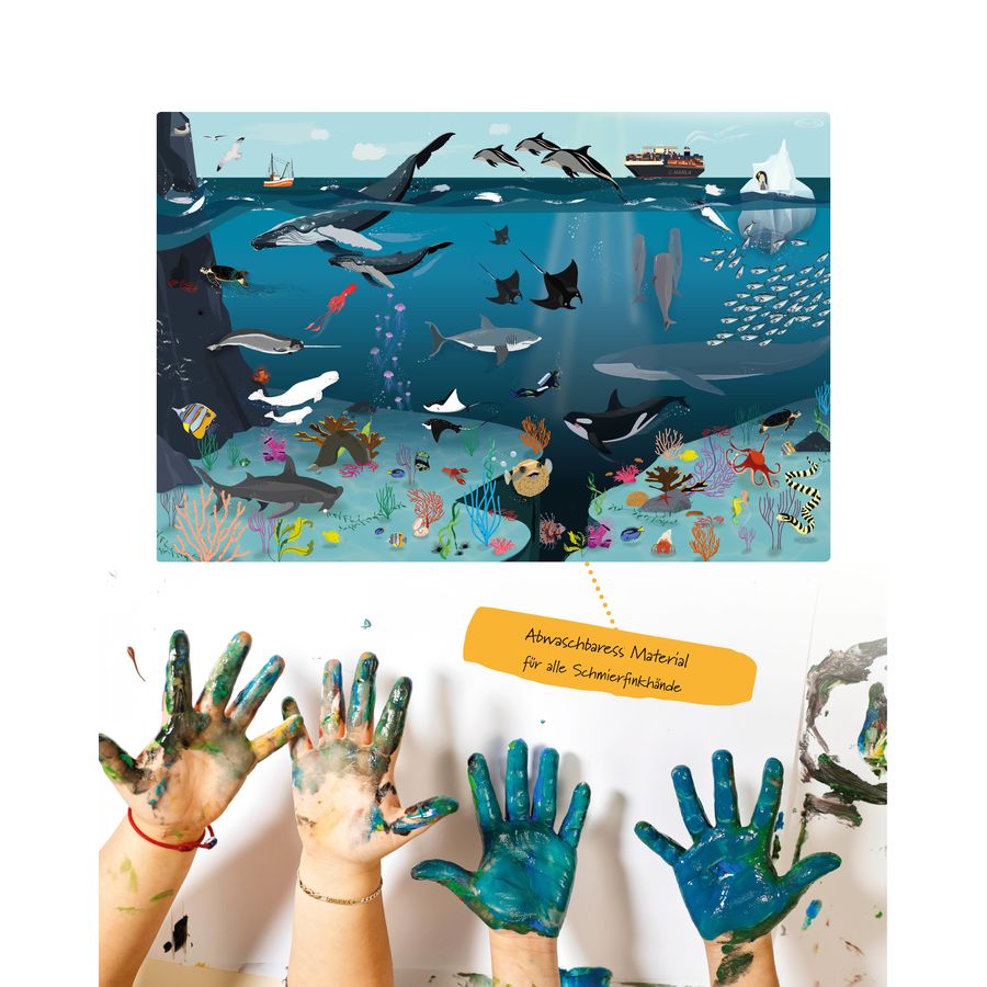 Underwater world for children desk pad 60x40cm