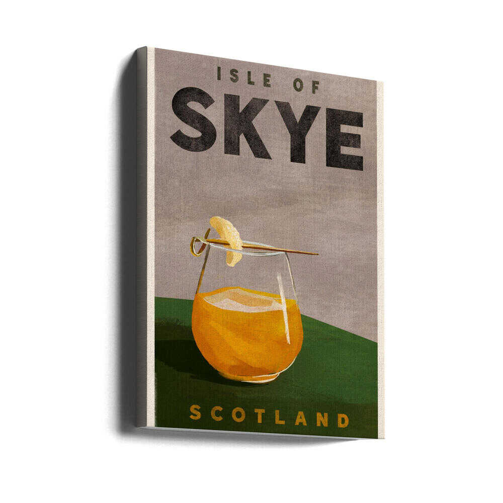 Isle Of Skye Scotland Scotch Cocktail Travel Poster