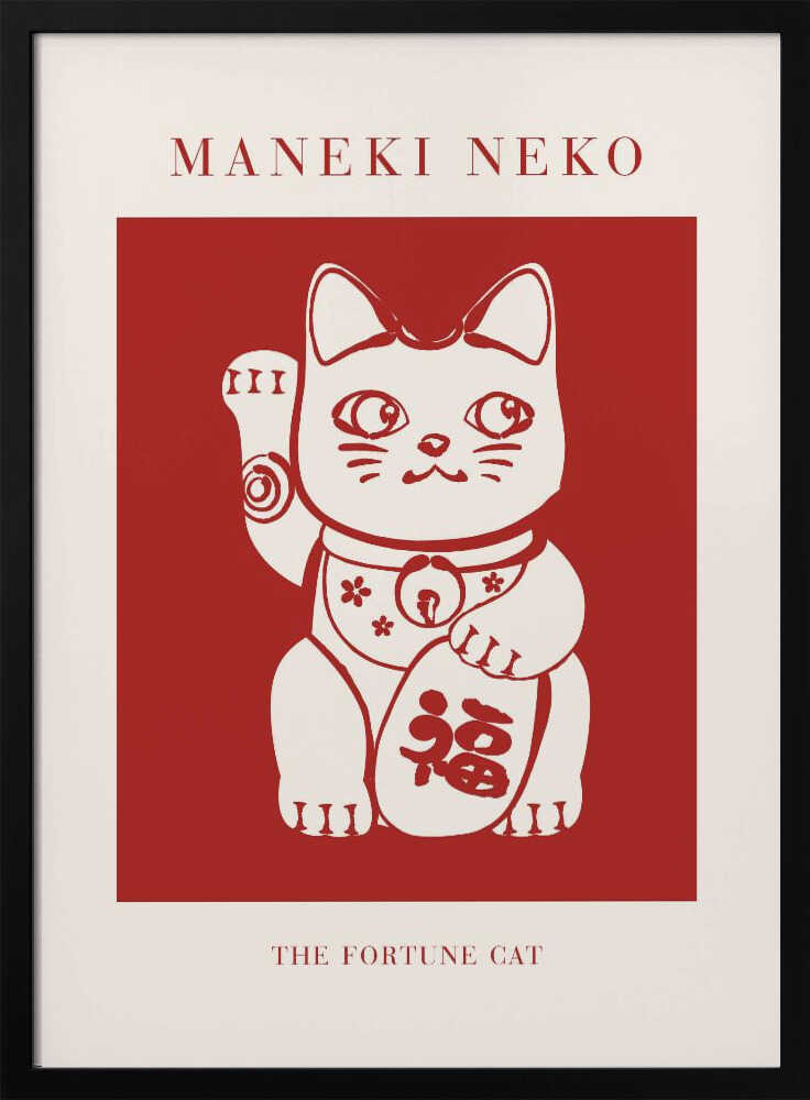 Maneki-Neko Cat Red