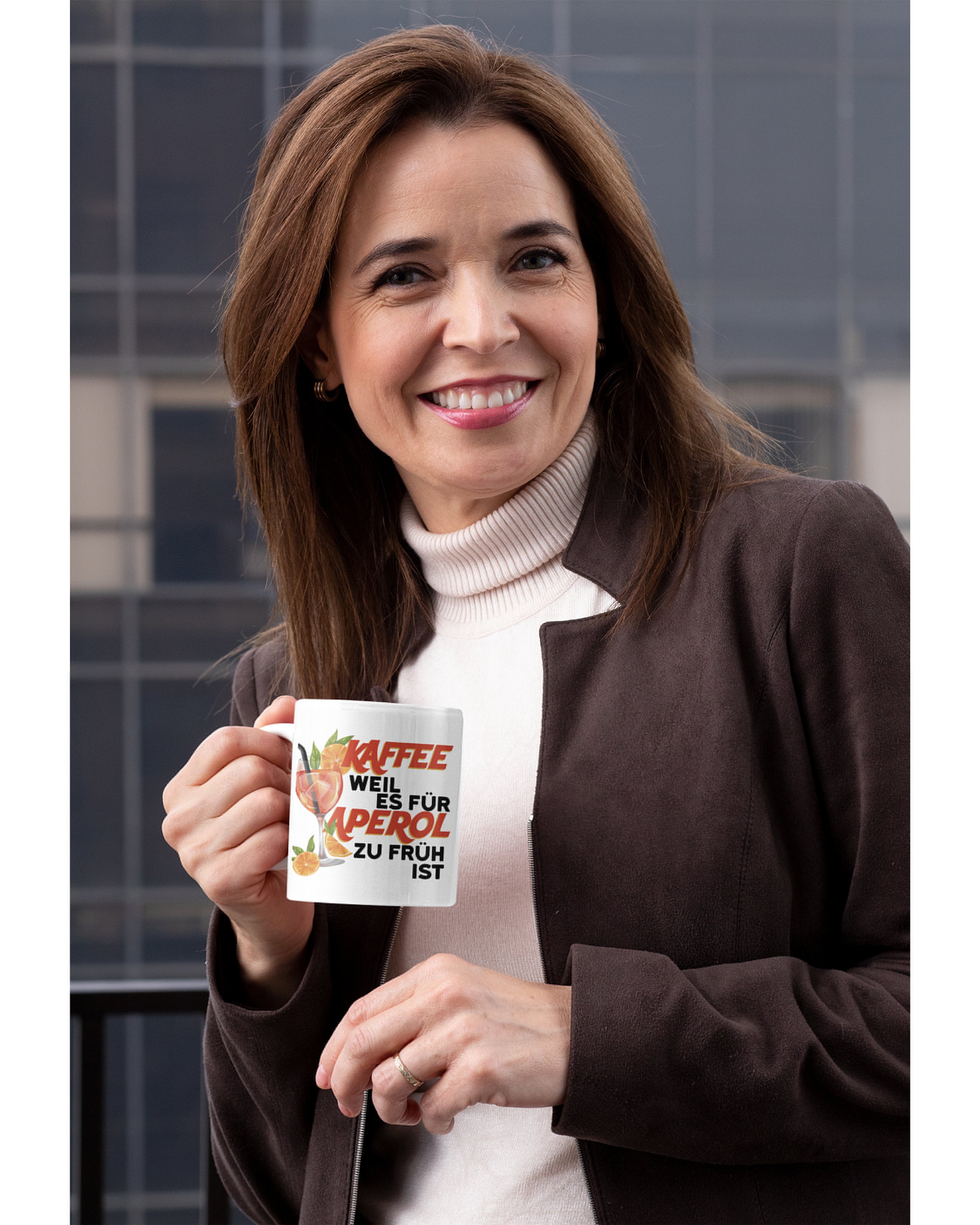 Kaffee weil es für Aperol noch zu früh ist Tasse