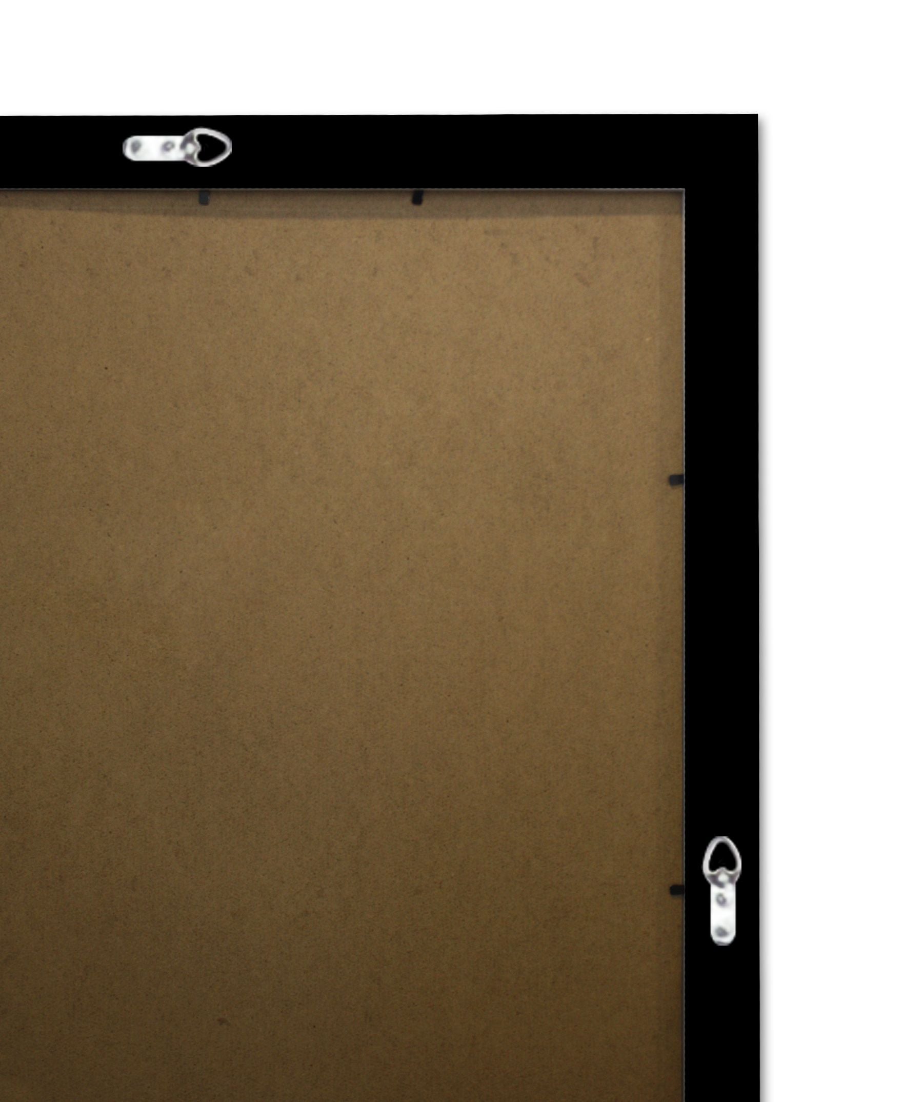 Cadre affiche 80 x 100 cm décor bois noir
