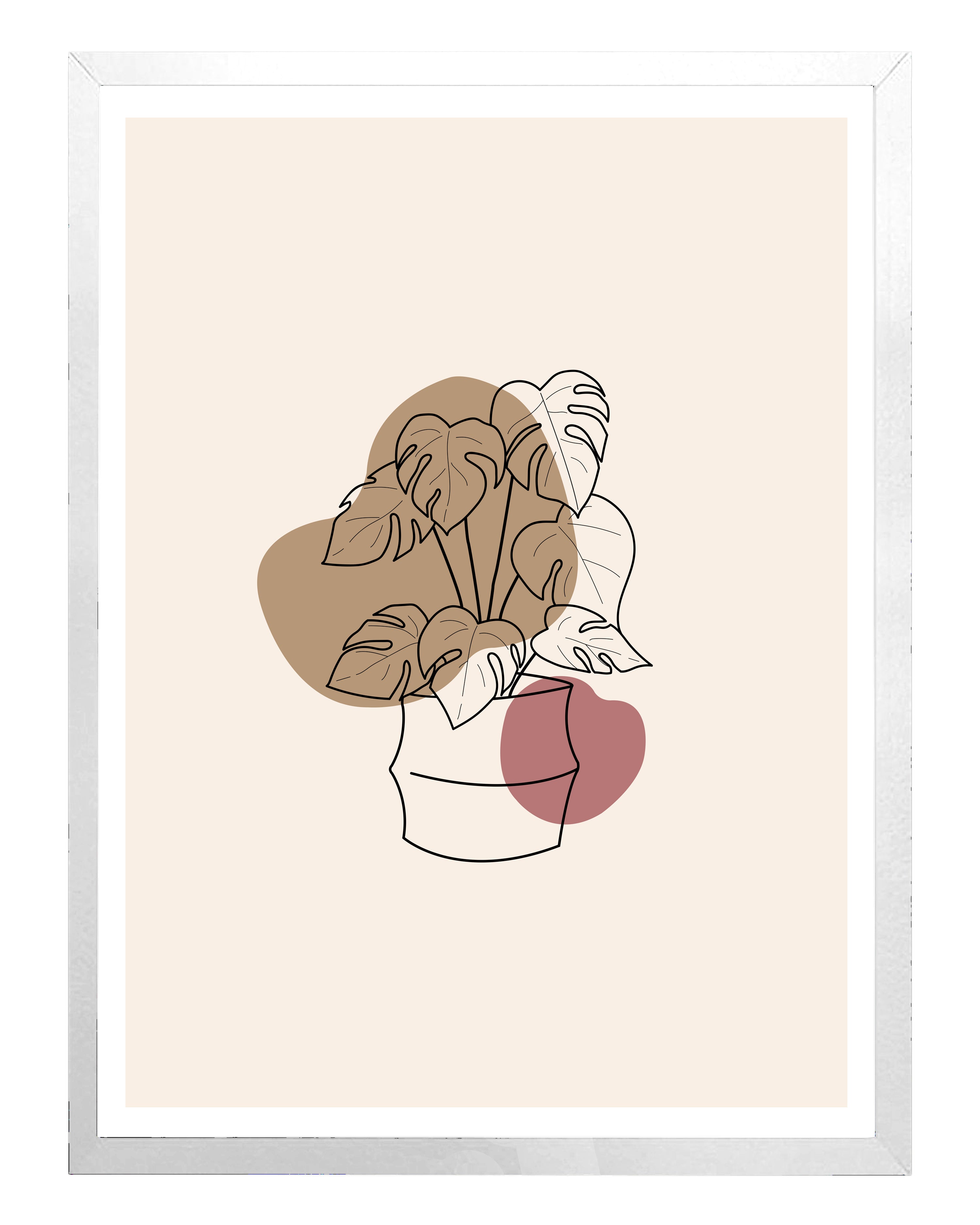 Poster frame 45 x 60 cm wood decor white