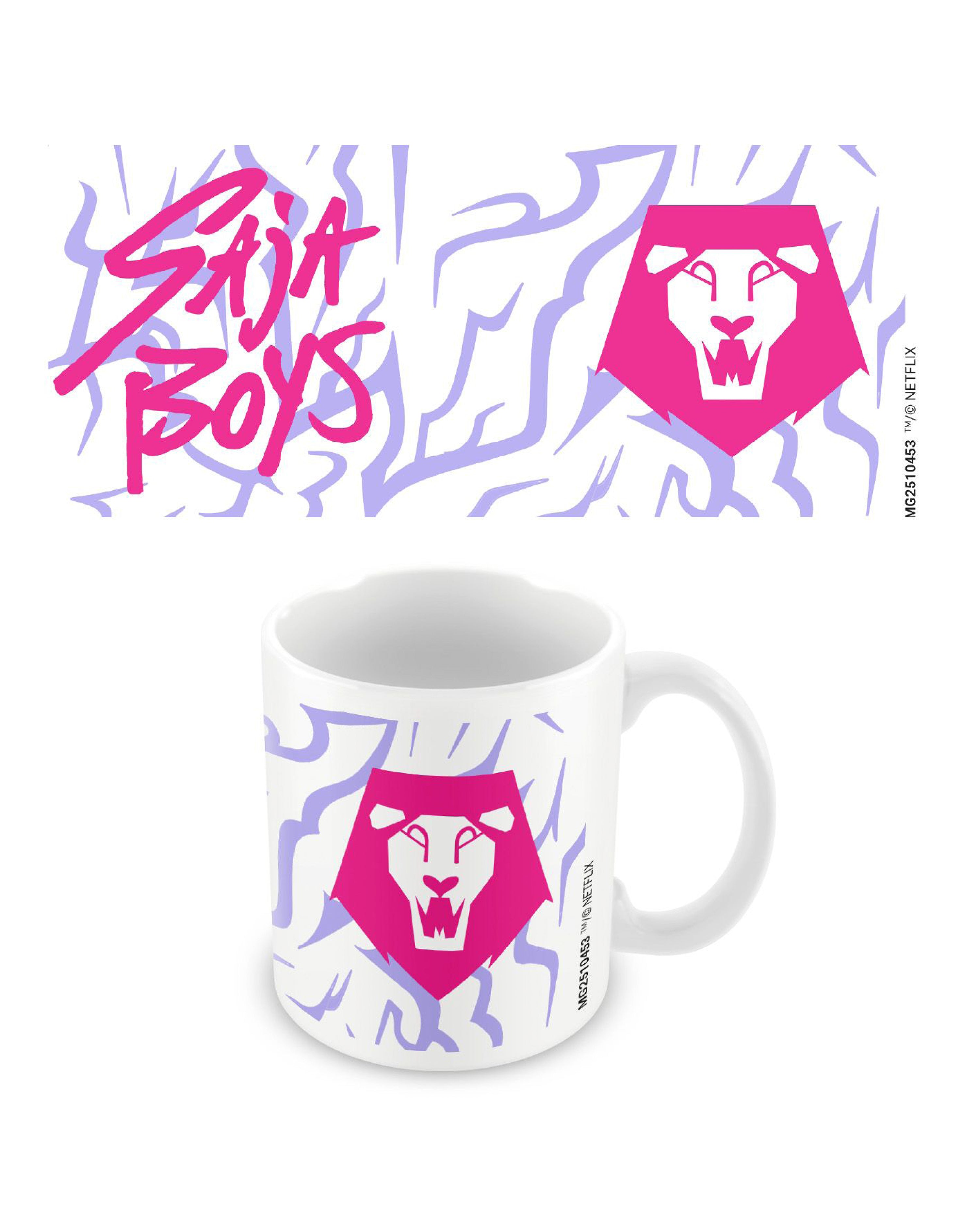 K-Pop Demon Hunters Tasse Saja Boys Logo Pink