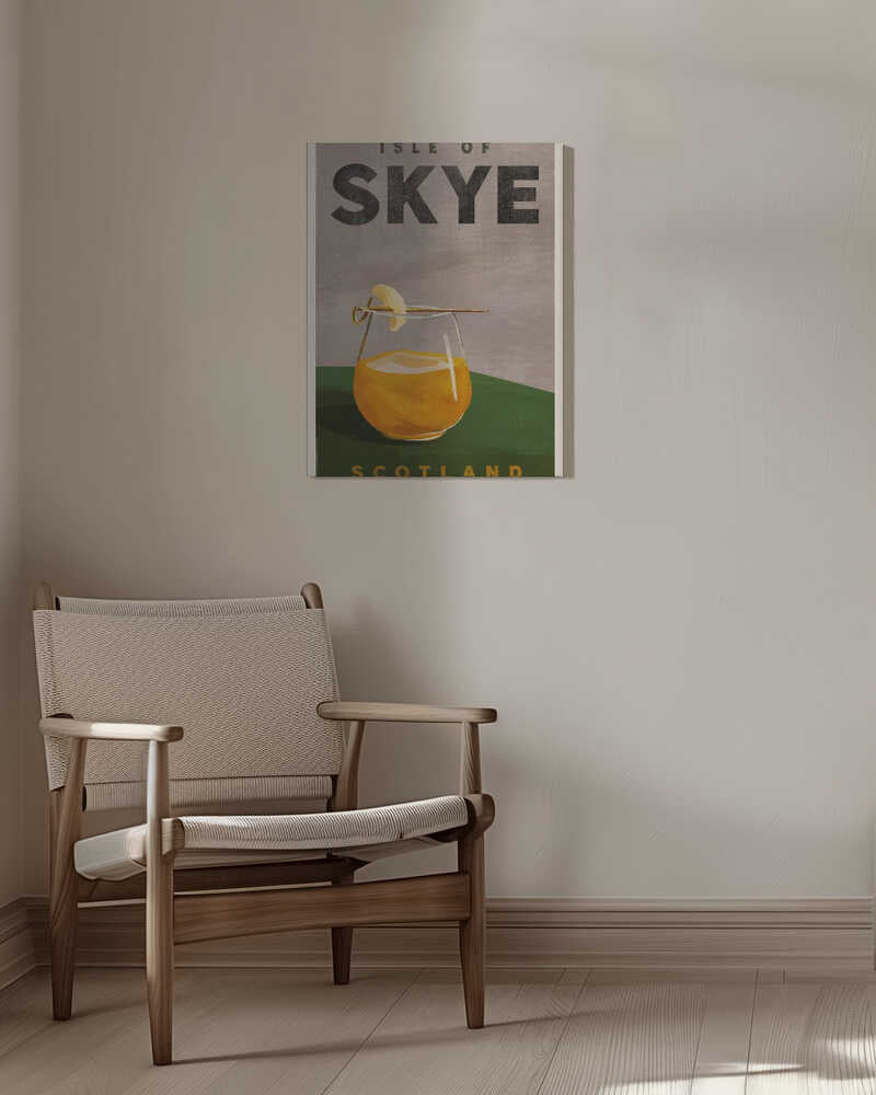 Isle Of Skye Scotland Scotch Cocktail Travel Poster