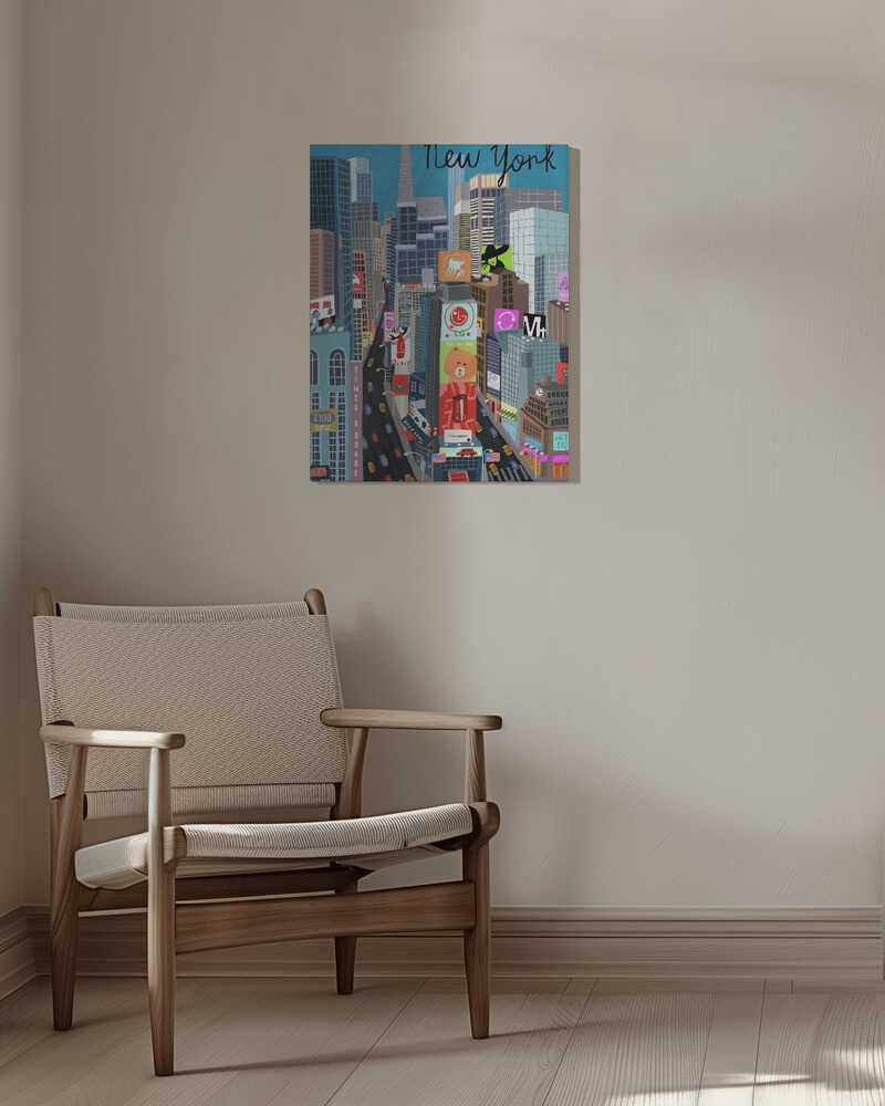 Times Square, New York Illustration by Artist Carla Daly