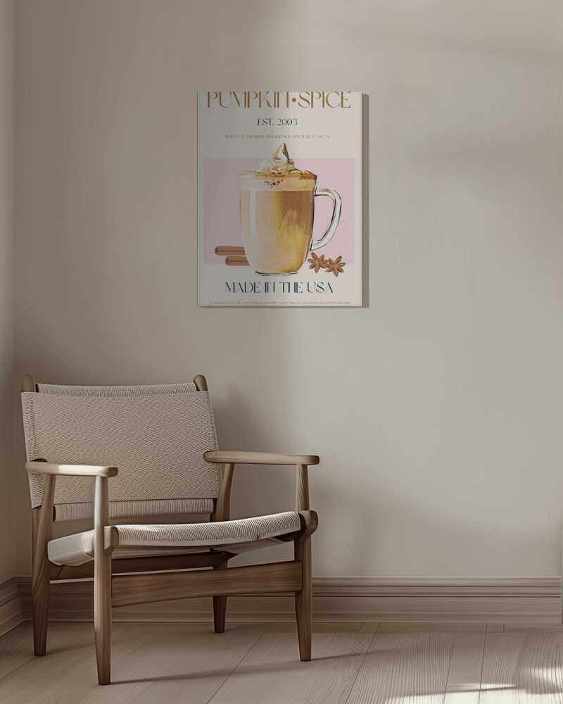Pumpkin Spice Latte Poster - Autumn Latte Delight