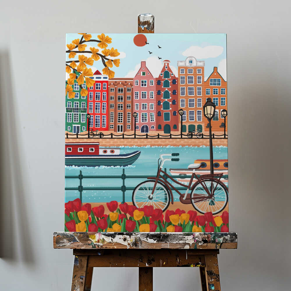 Amsterdam Poster "Canal-Side Charm"