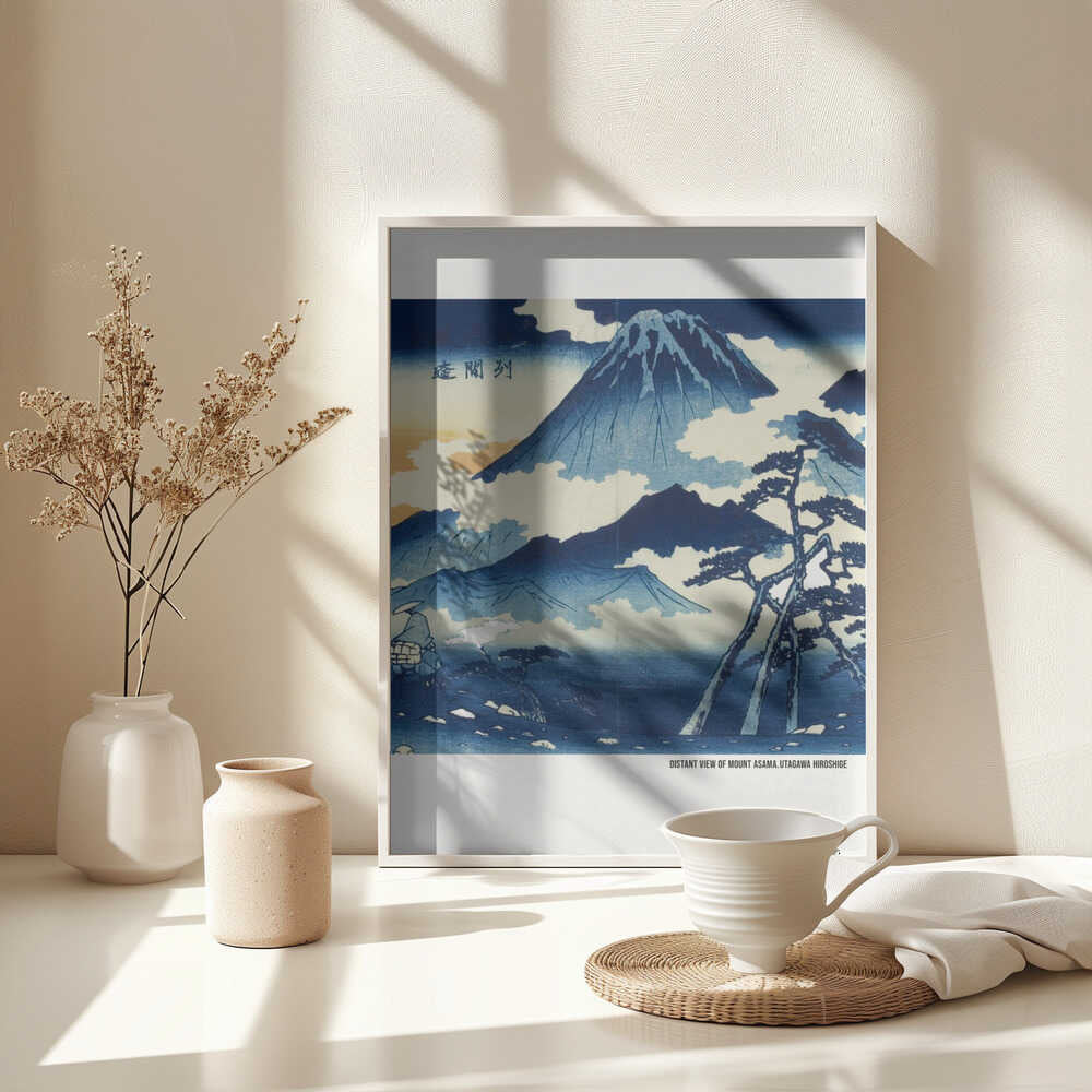 Distant View of Mount Asama, im Shinshu District von Utagawa Hiroshige für Kunstliebhaber