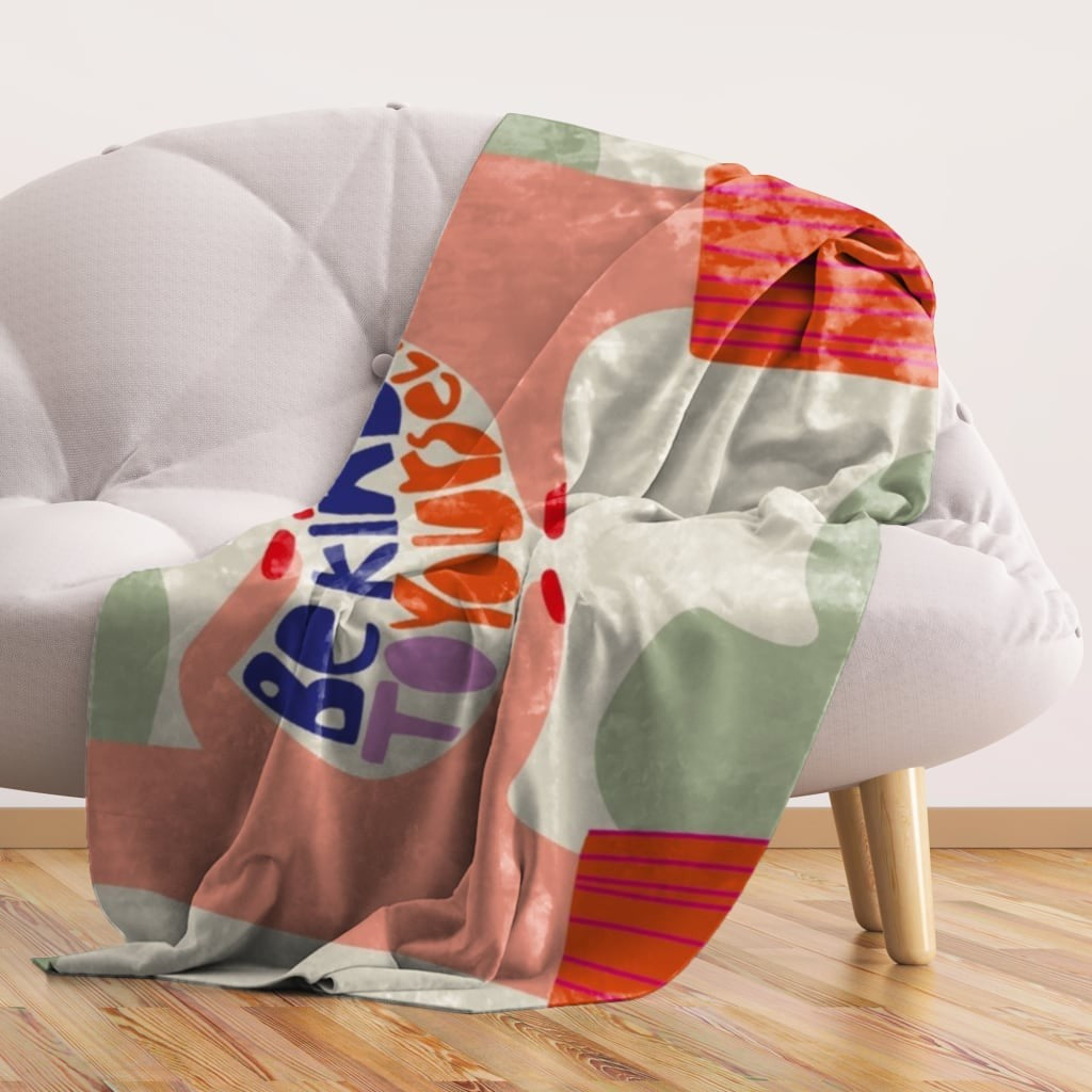 Premium blanket 200 x 150 cm – “Be Kind to Yourself” design