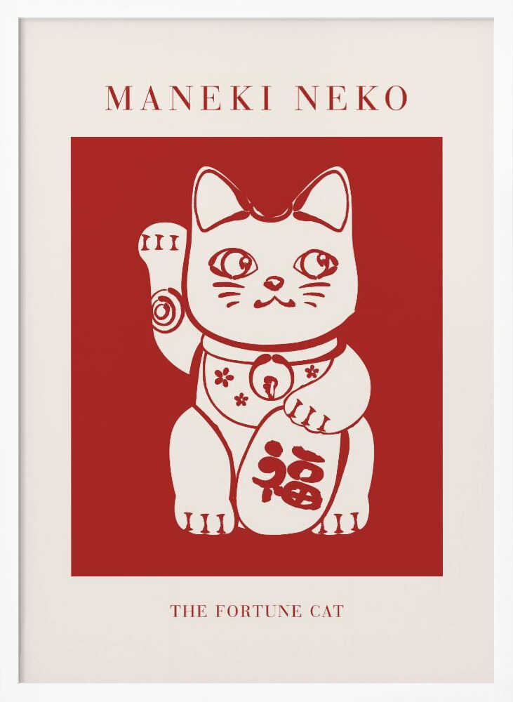 Maneki-Neko Cat Red