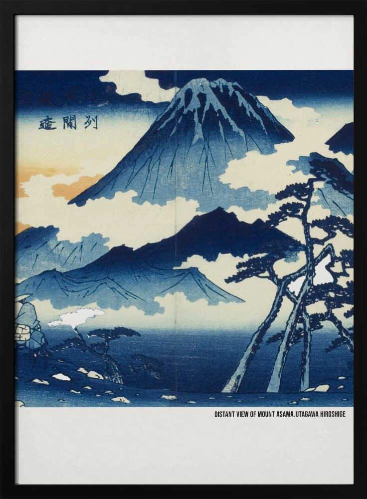 Distant View of Mount Asama, im Shinshu District von Utagawa Hiroshige für Kunstliebhaber