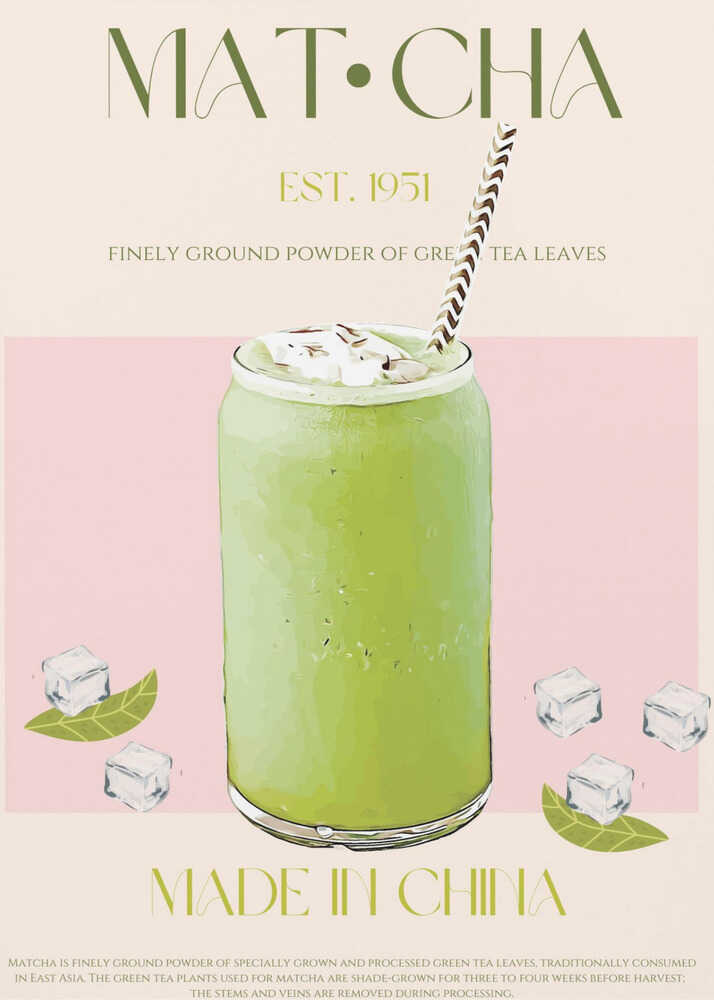 Chilled Matcha Drink Poster