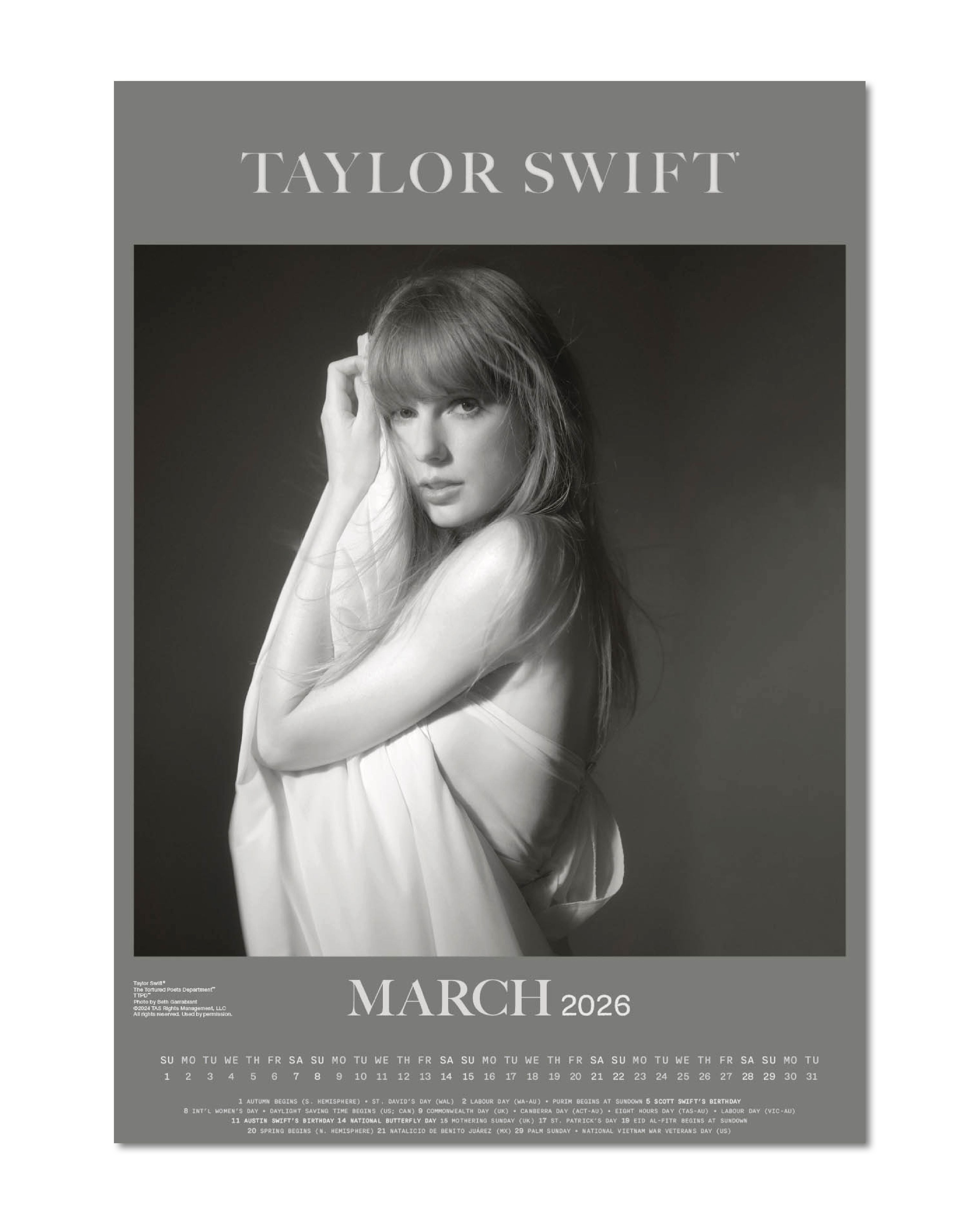 Taylor Swift Kalender 2026 DIN A3