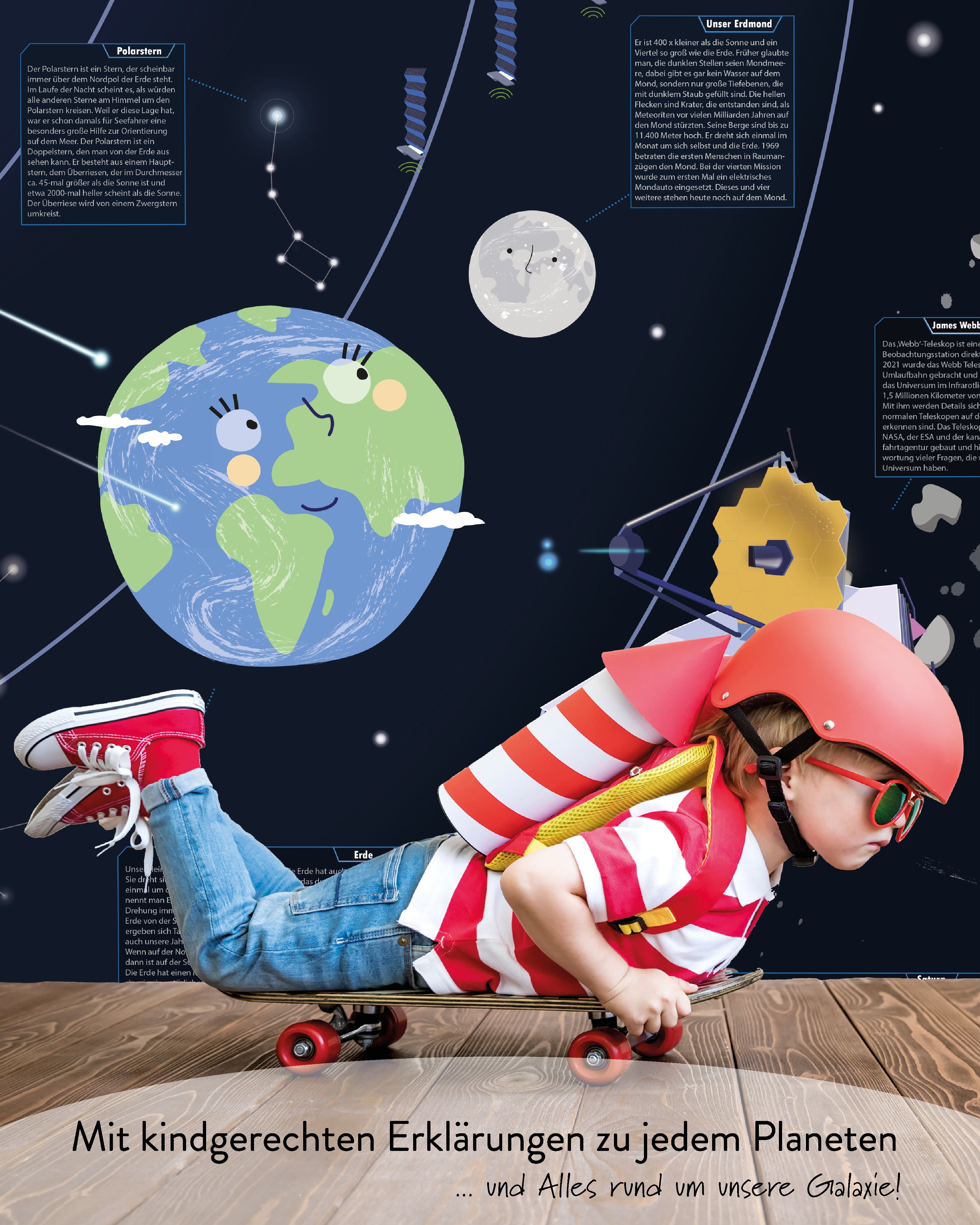 Univers pour enfants Papier 250 g, 140 x 100 cm