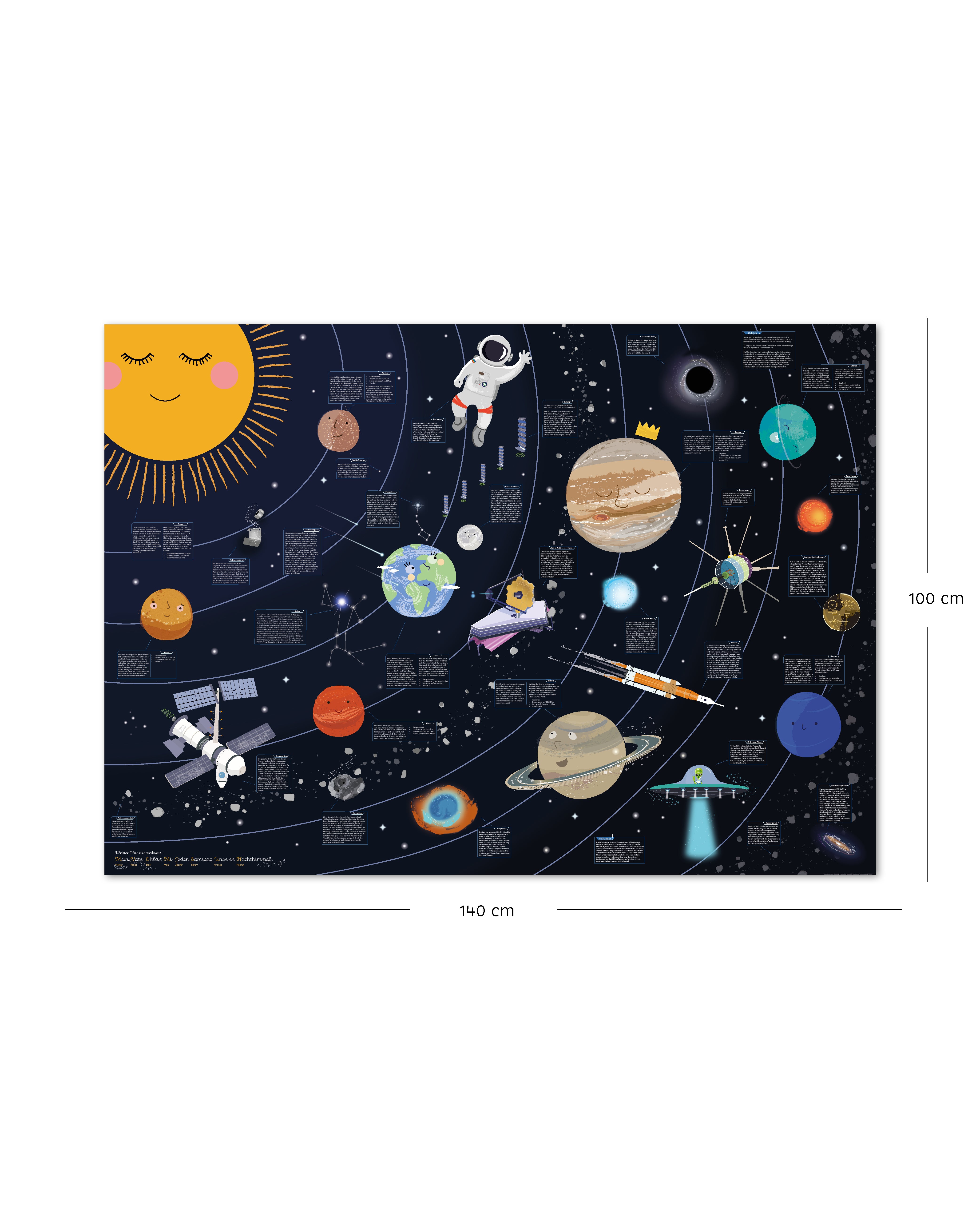 Univers pour enfants Papier 250 g, 140 x 100 cm