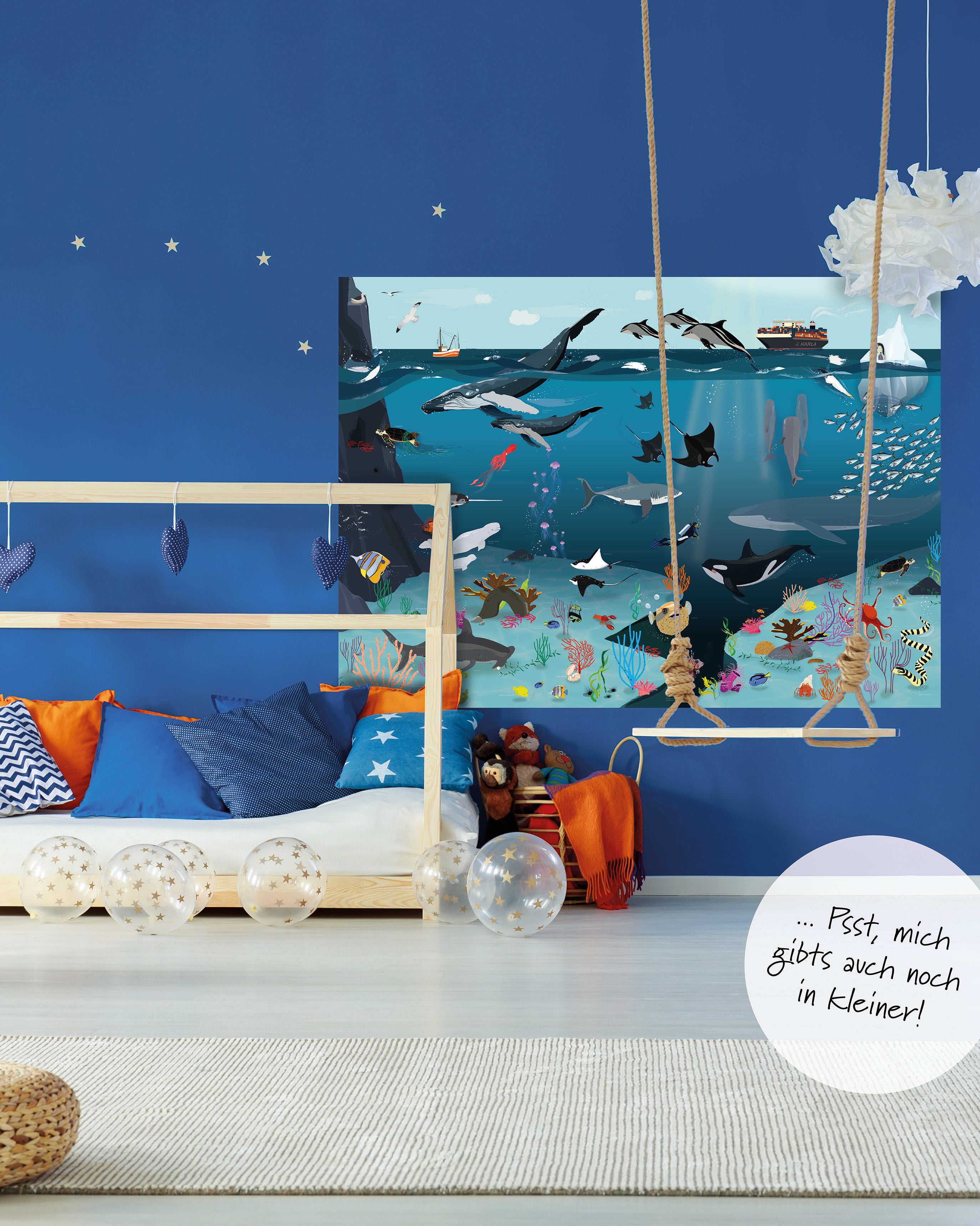 Monde sous-marin pour enfants Papier 250 g, 140 x 100 cm