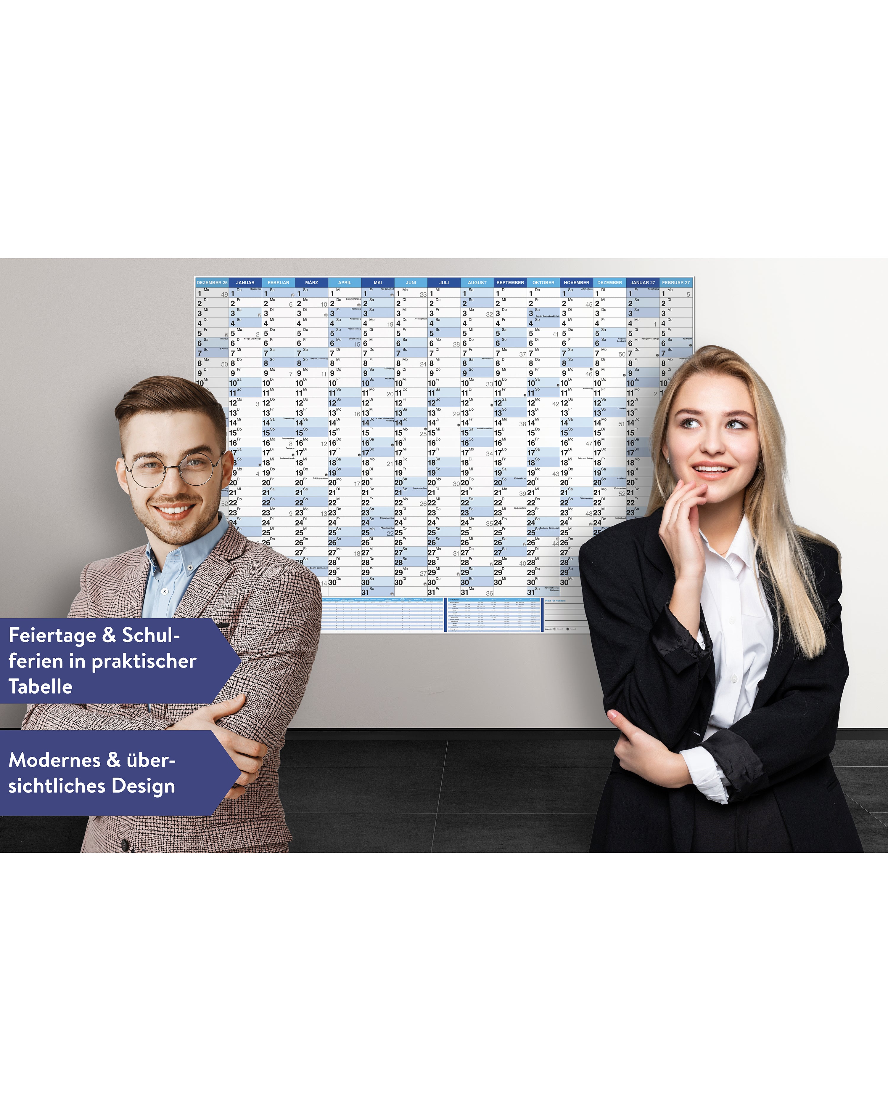 Wandkalender XXL Poster 2026 Papier 250 gr. / matt