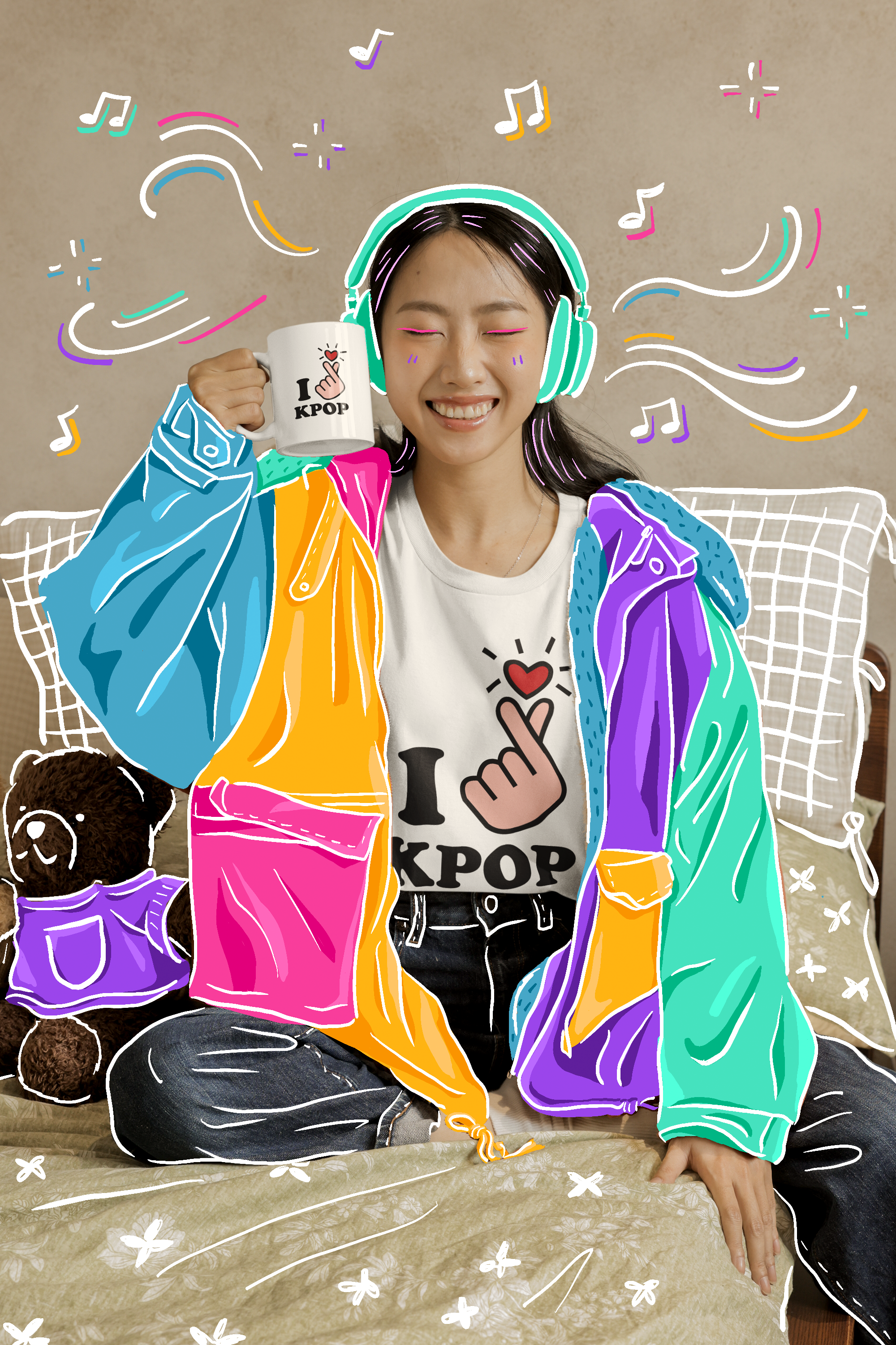 K-POP Cat Tasse