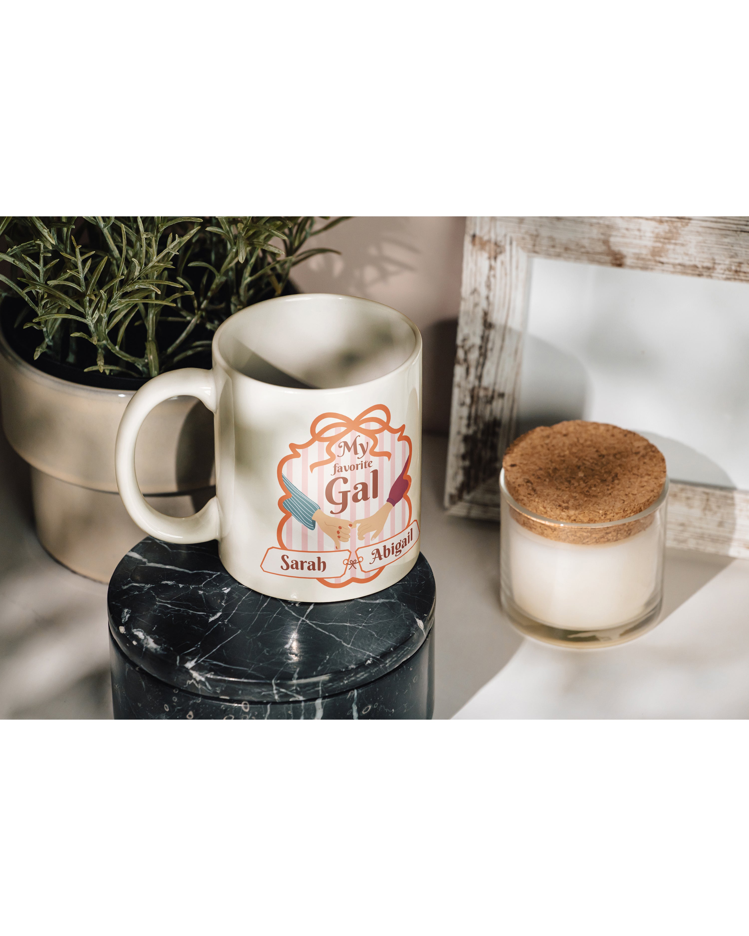 My favorite Gal Tasse White Girlies mit Wunschnamen ca. 330 ml