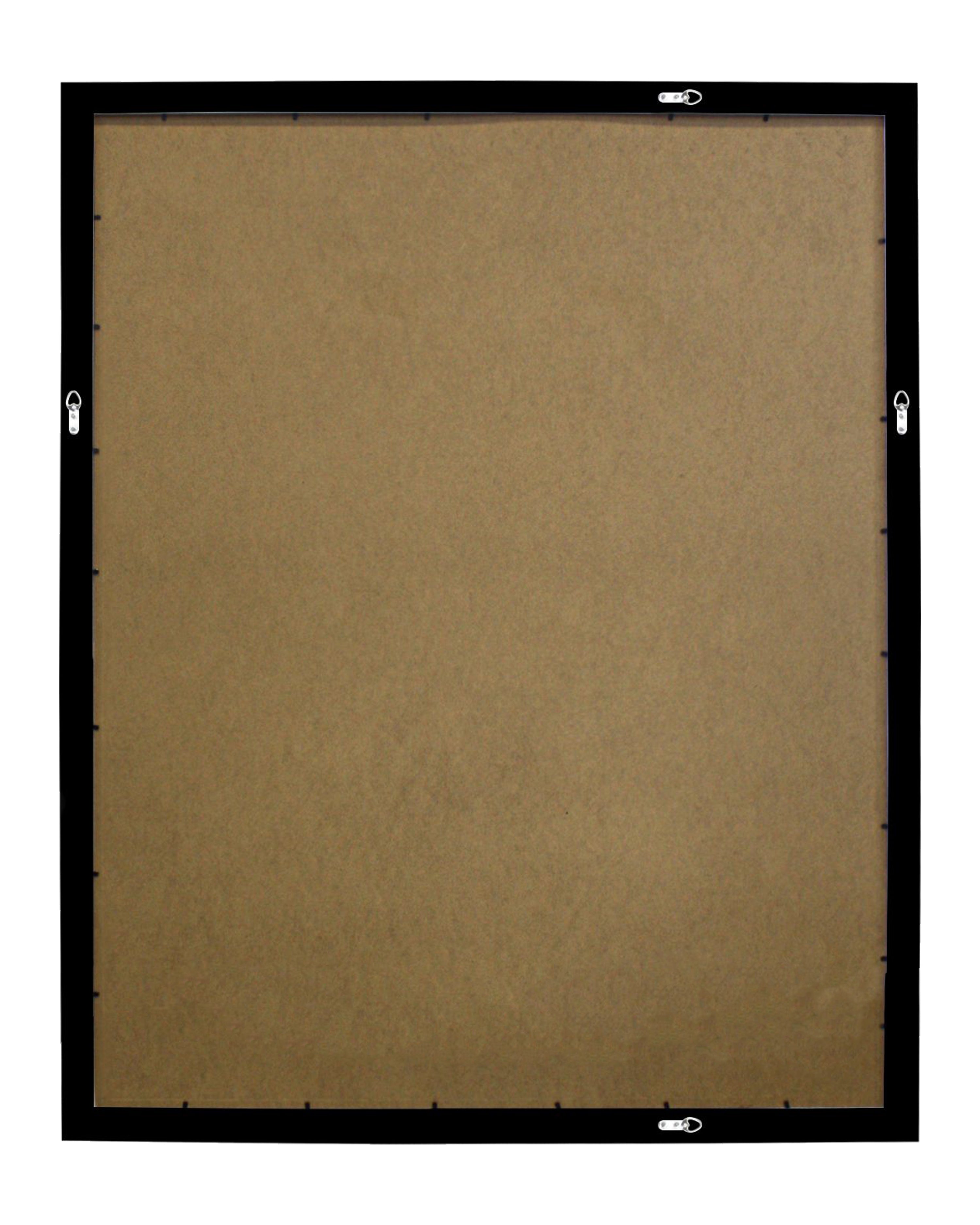 Cadre affiche 80 x 100 cm décor bois noir