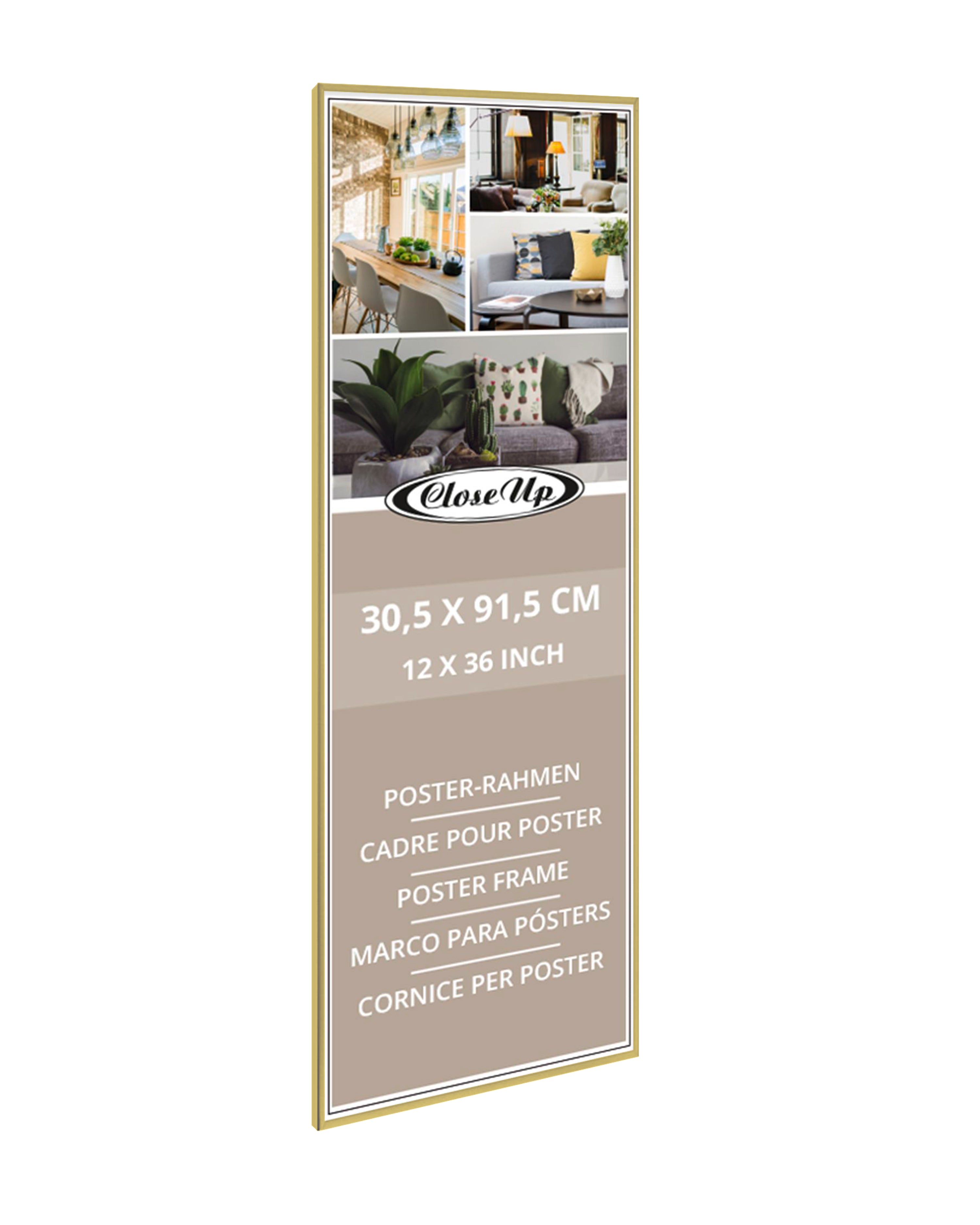 Posterrahmen 30,5 x 91,5cm gold