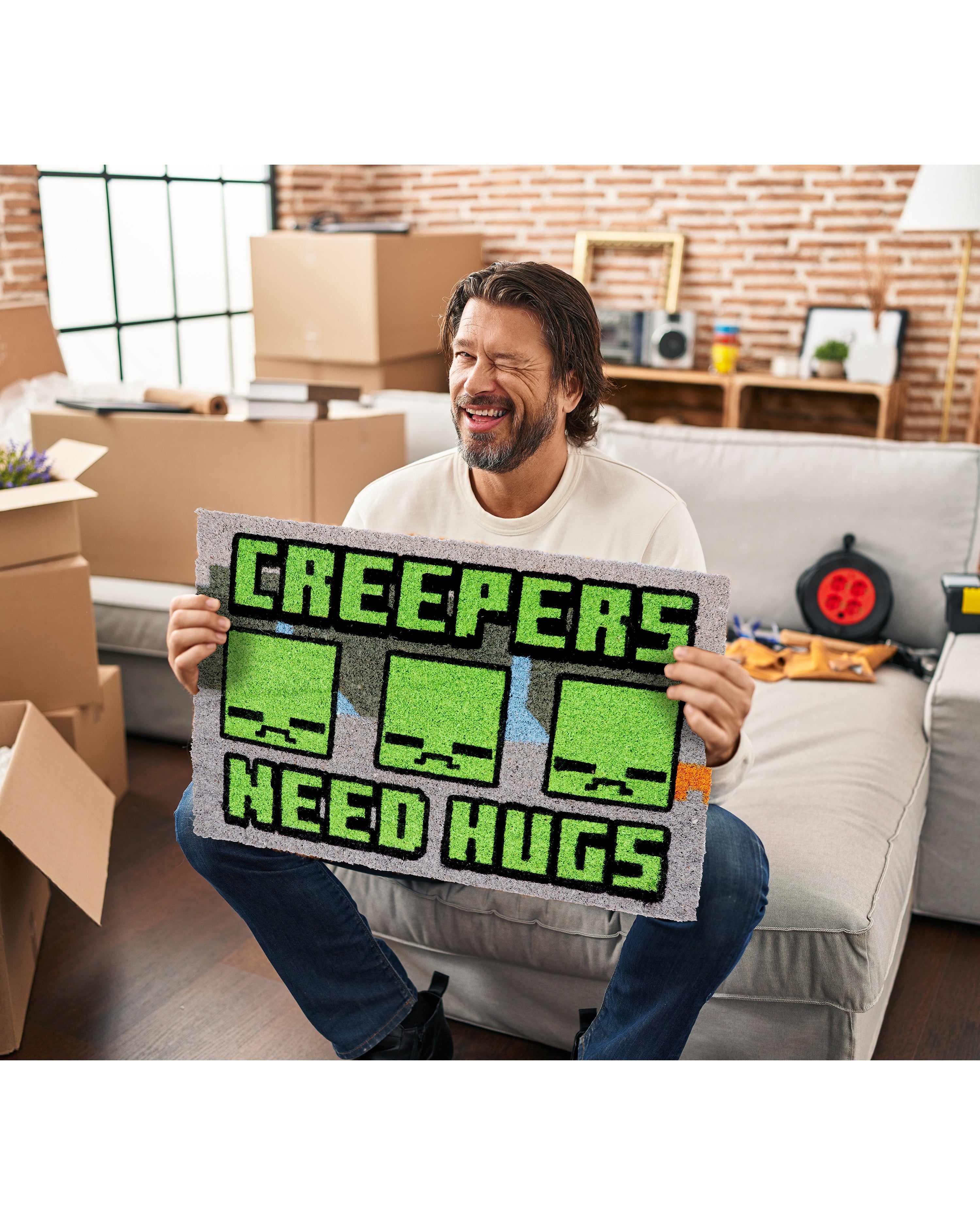 Minecraft Doormat Creepers Need Hugs