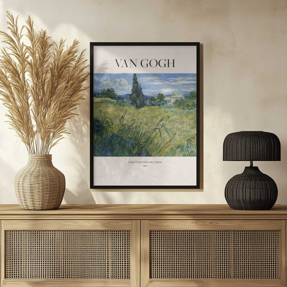 Green Wheat Field With Cypress (1889) Van Gogh