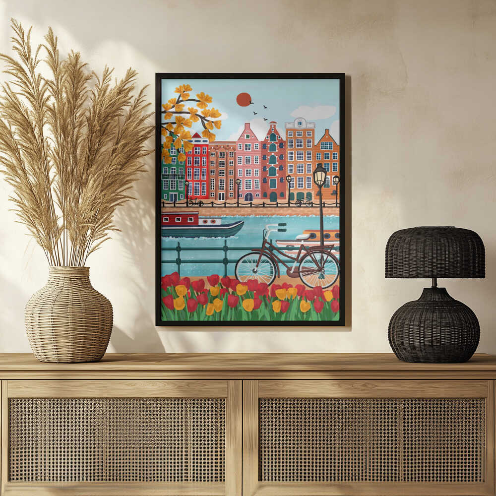 Amsterdam Poster "Canal-Side Charm"