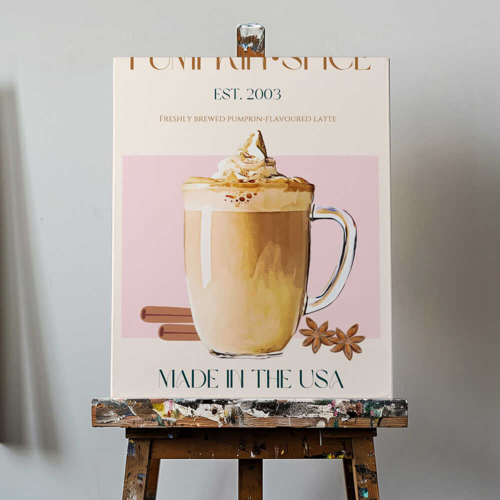 Pumpkin Spice Latte Poster - Autumn Latte Delight